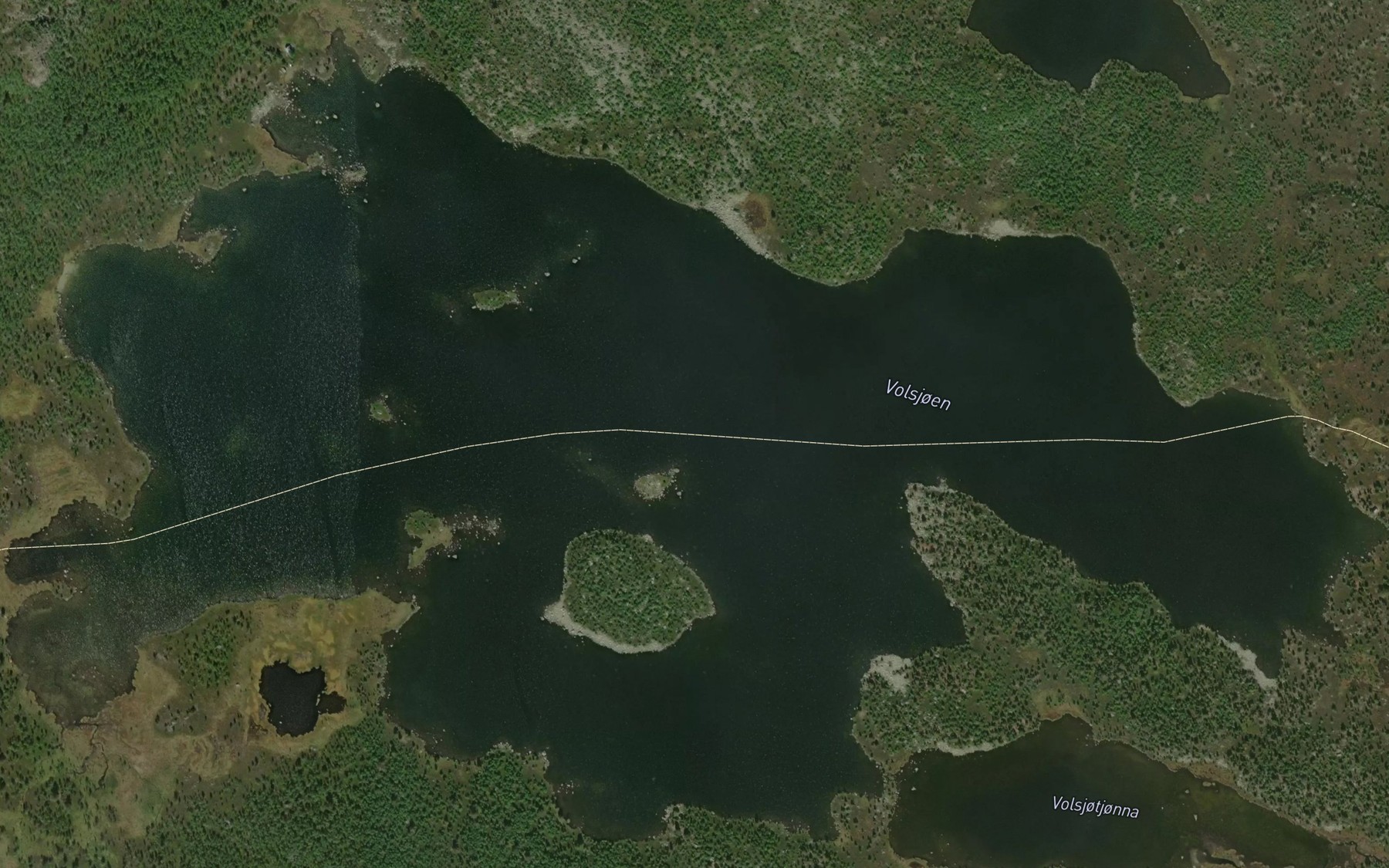 Satellite map of the Volsjoen