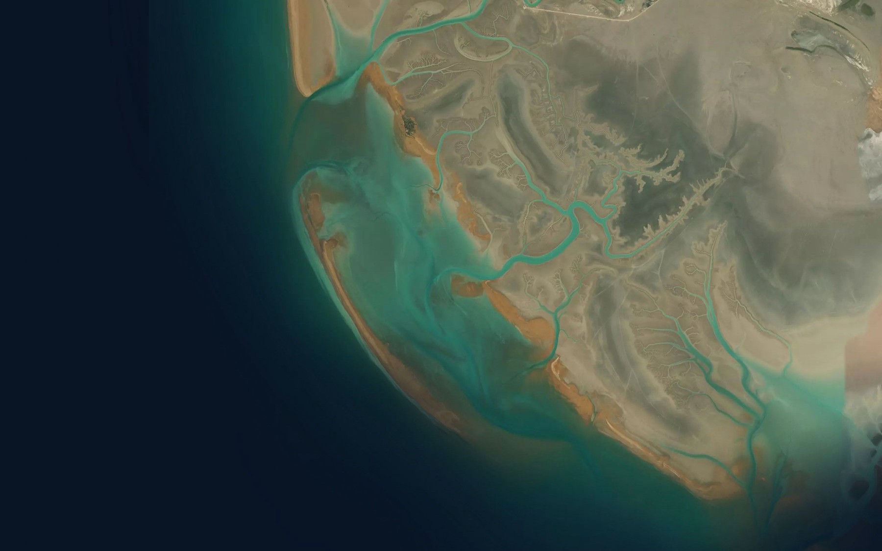 Satellite map of the Khowr-e `Atij