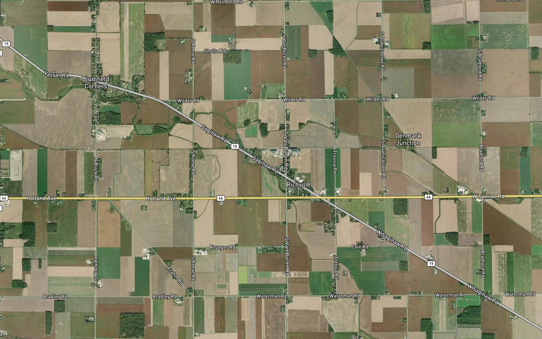 Satellite map of the Sheboygan Drain