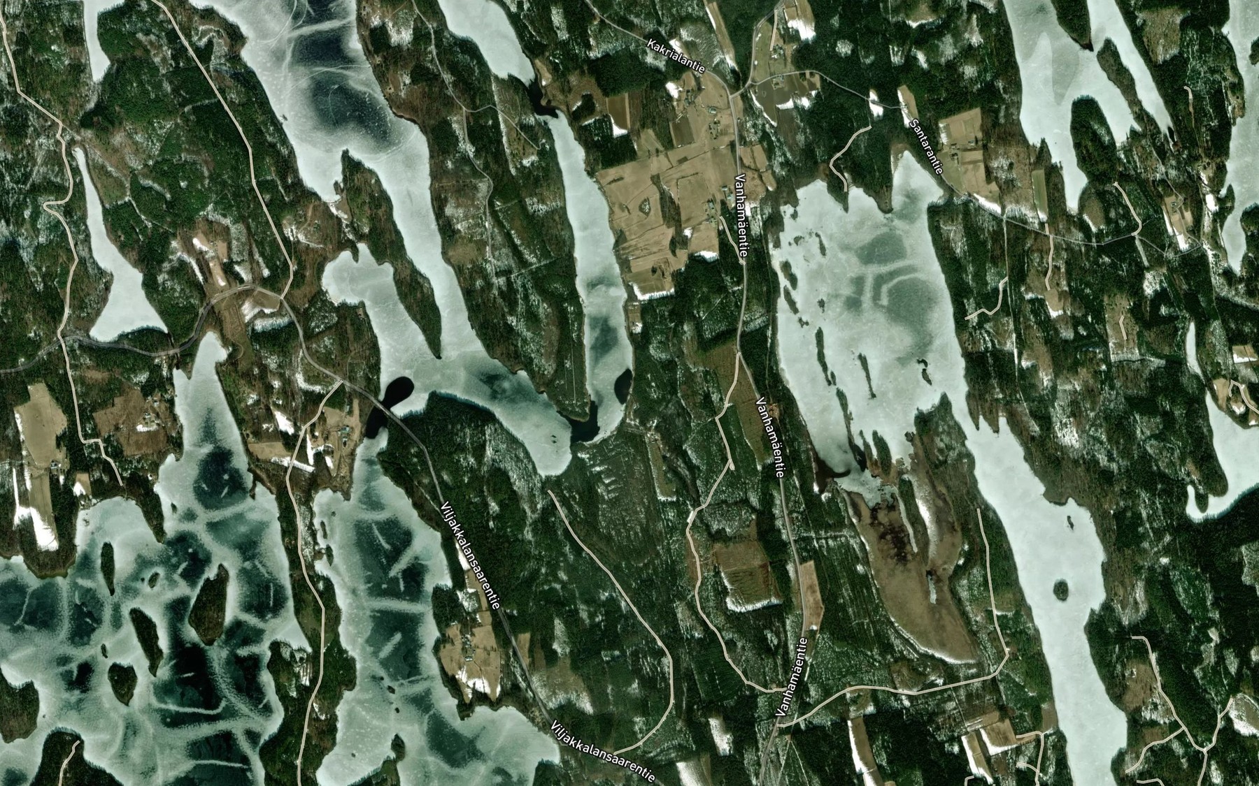 Satellite map of the Santaranjoki