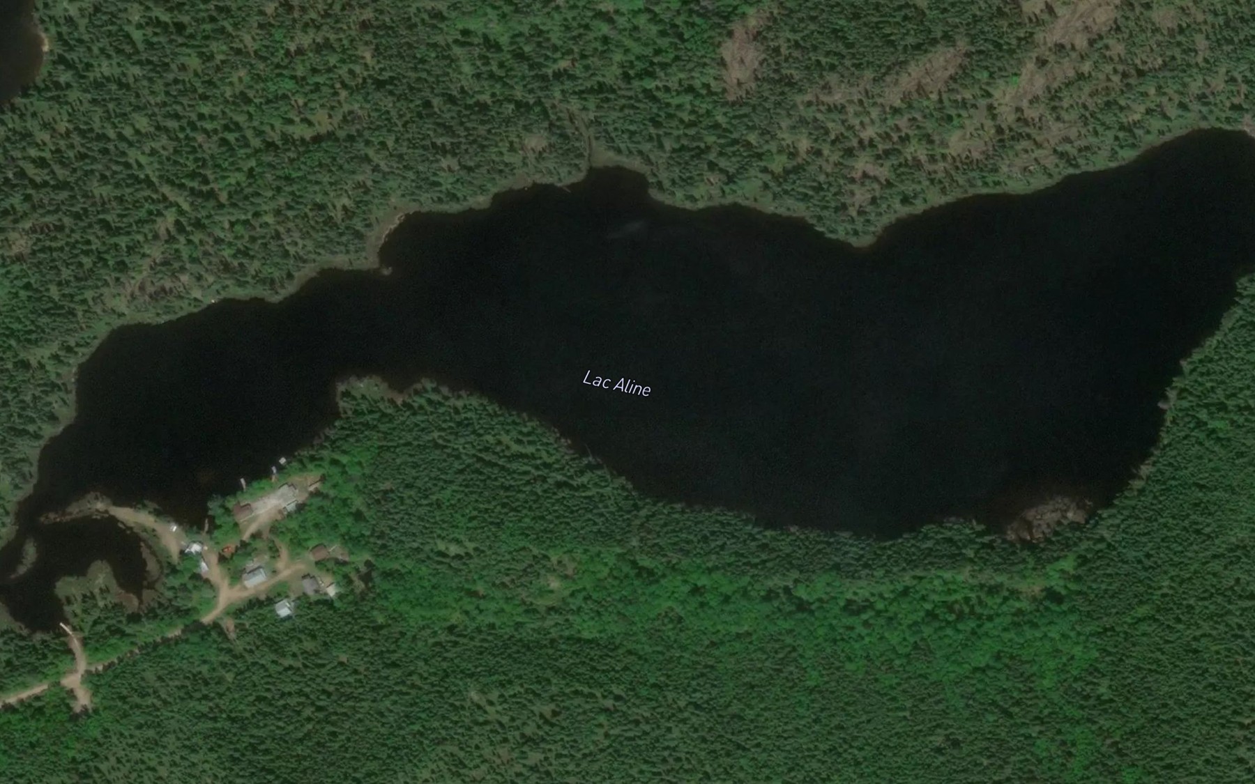 Satellite map of the Lac Aline