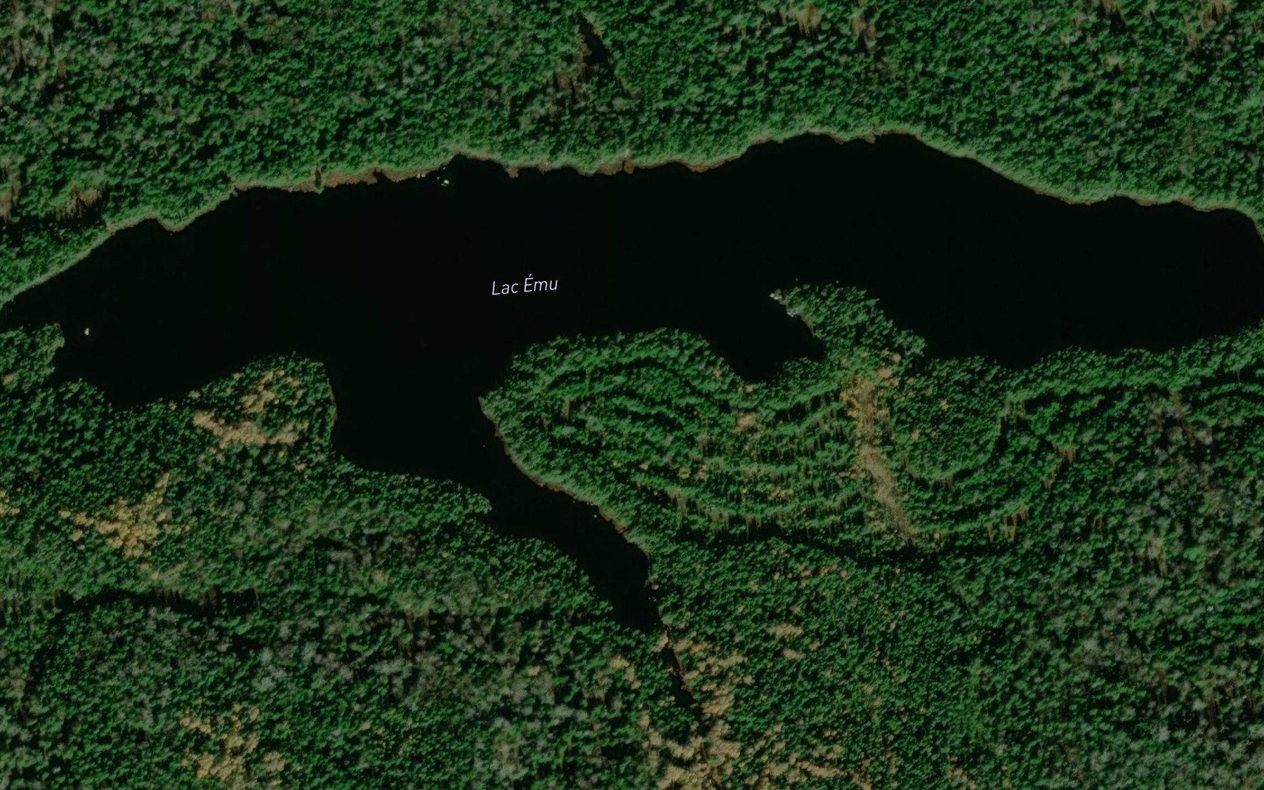 Satellite map of the Lac Emu