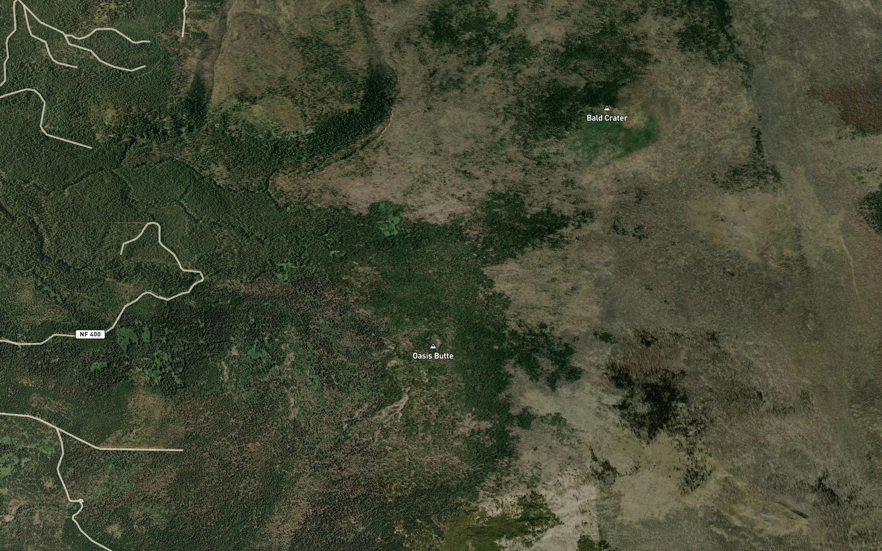 Satellite map of the Oasis Spring