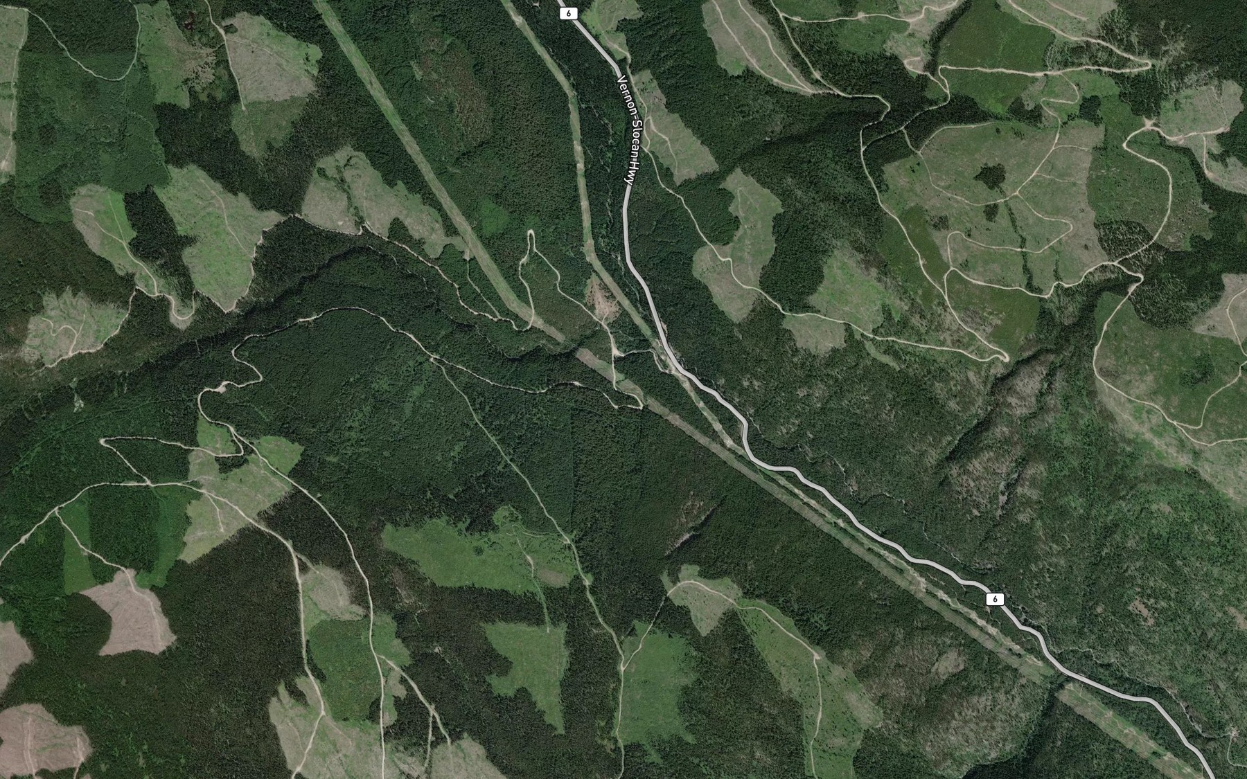 Satellite map of the Banting Creek