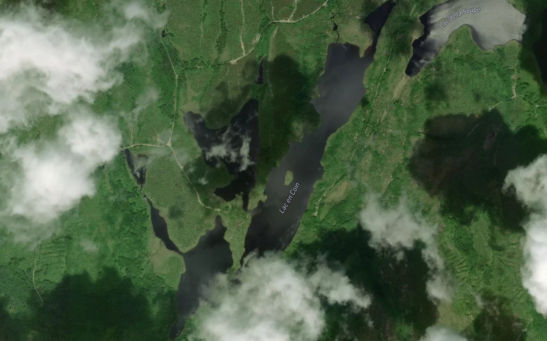 Satellite map of the Lac en Coin
