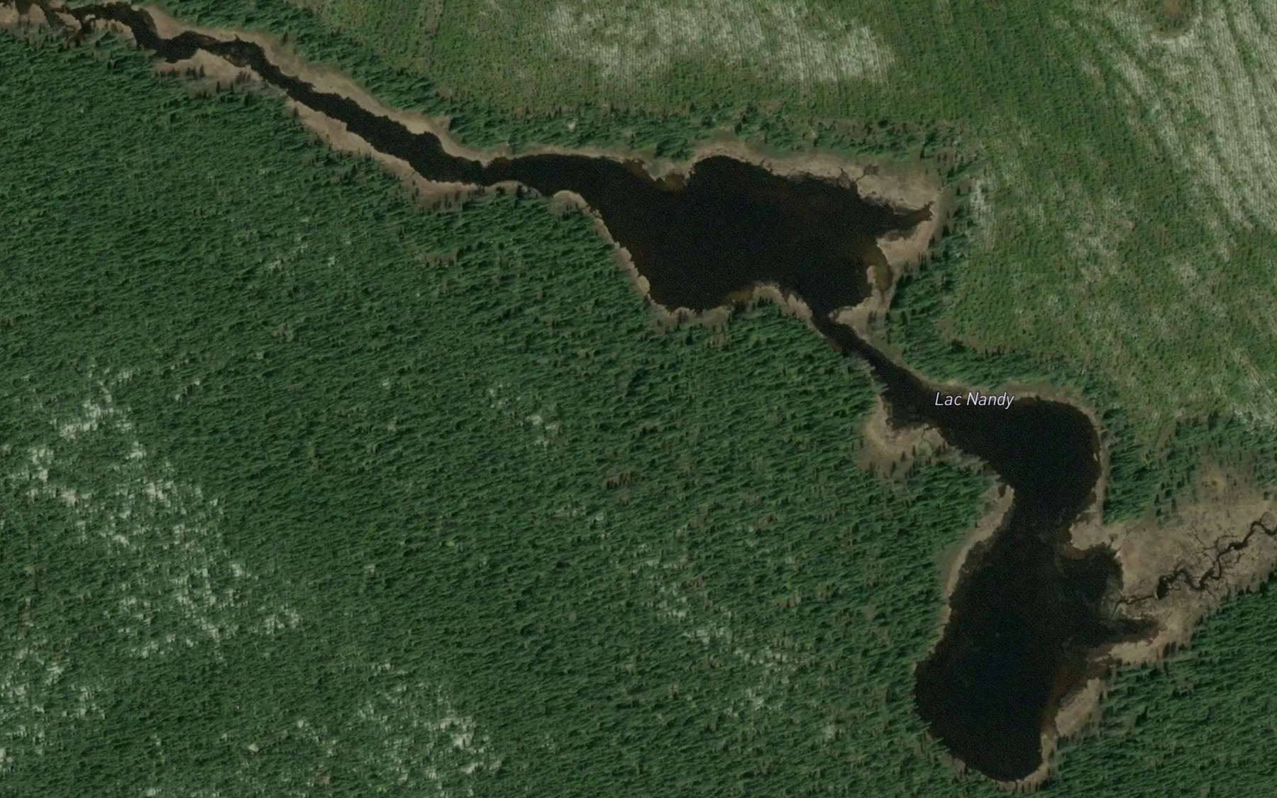 Satellite map of the Lac Nandy