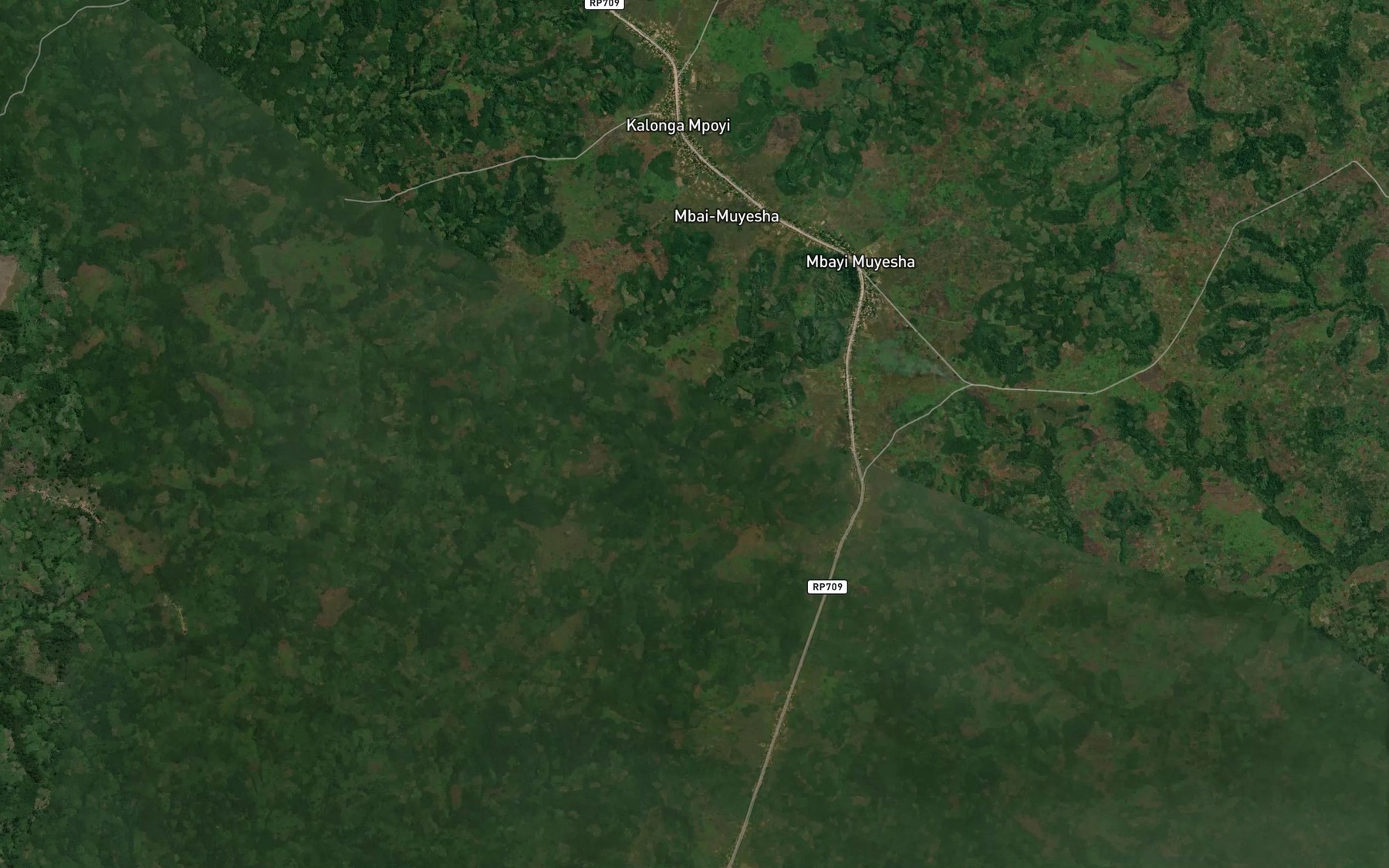 Satellite map of the Mwanzalombe