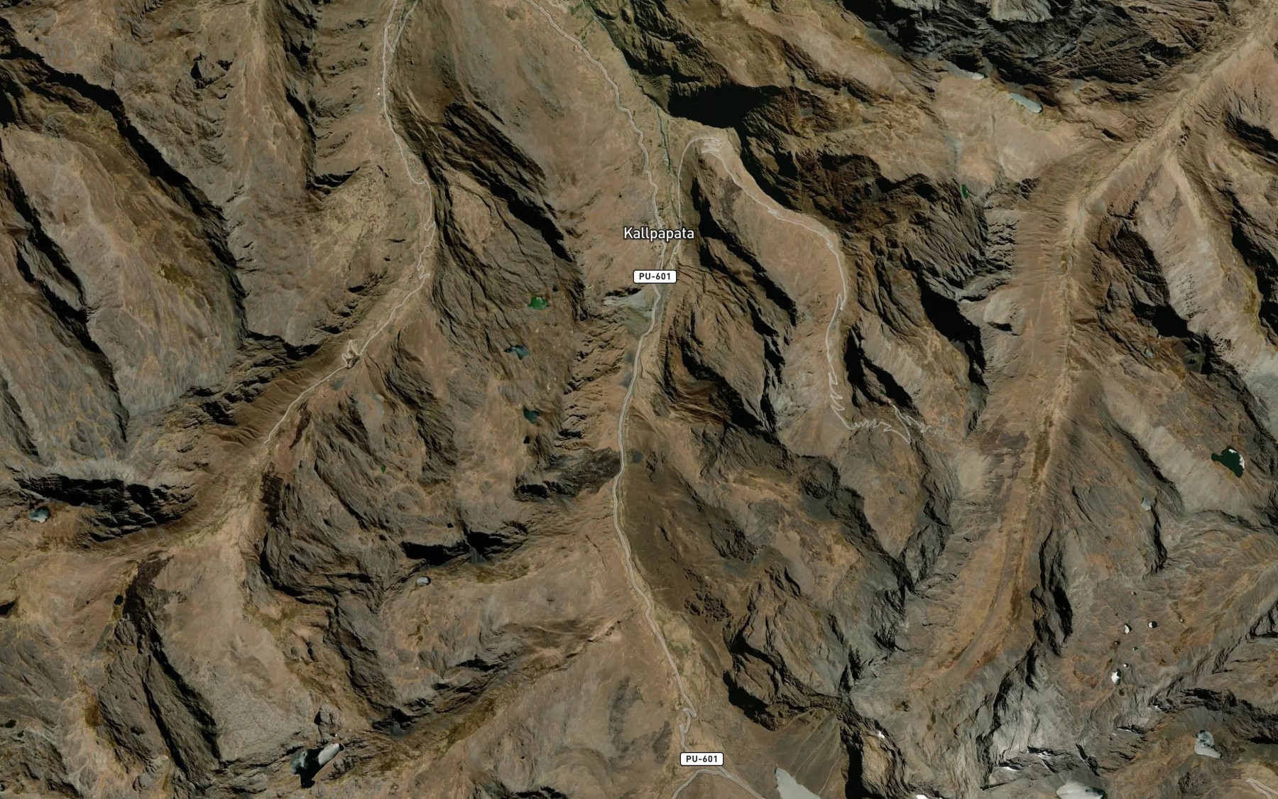 Satellite map of the Quebrada Pascaipuccro
