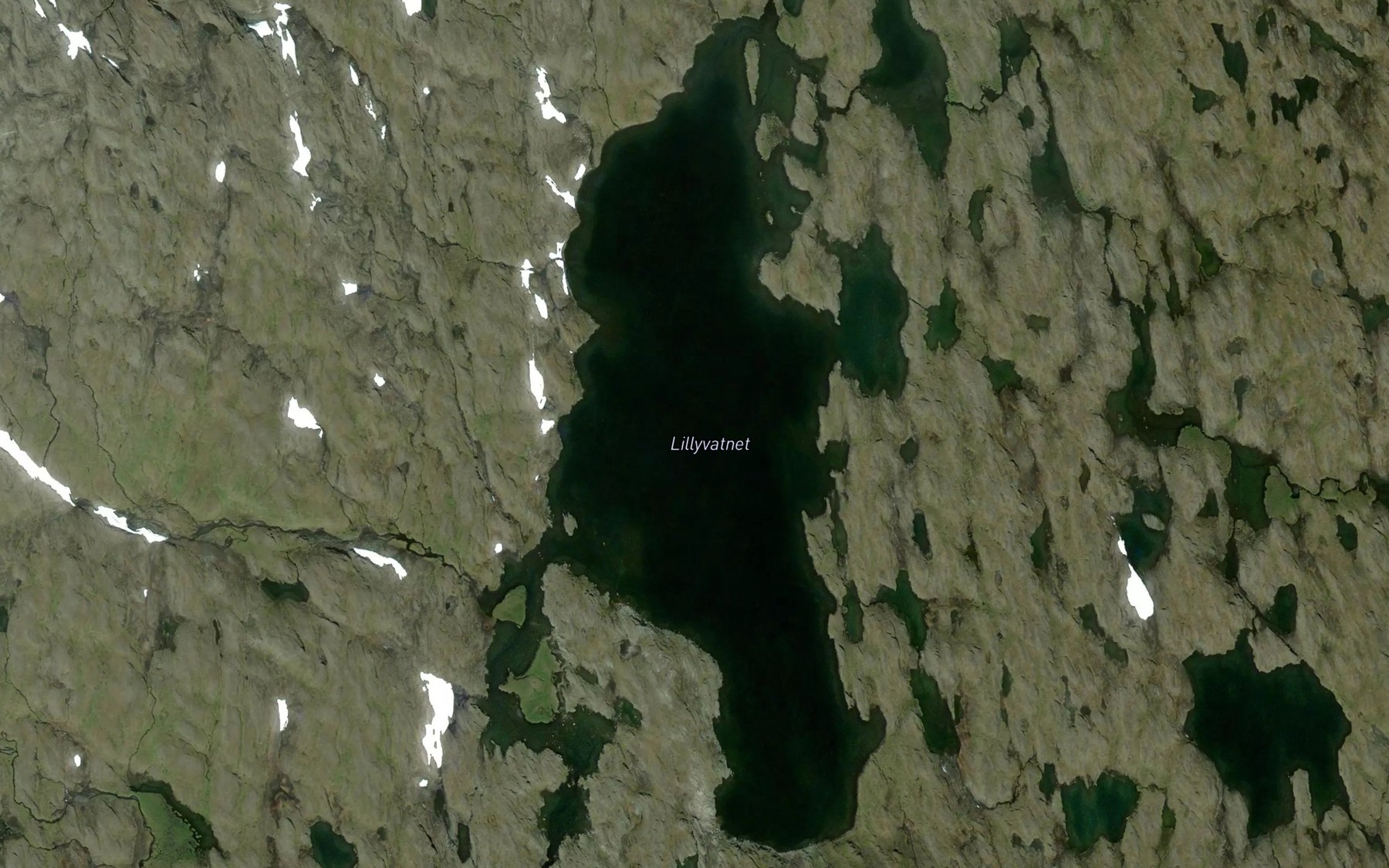 Satellite map of the Lillyvatnet