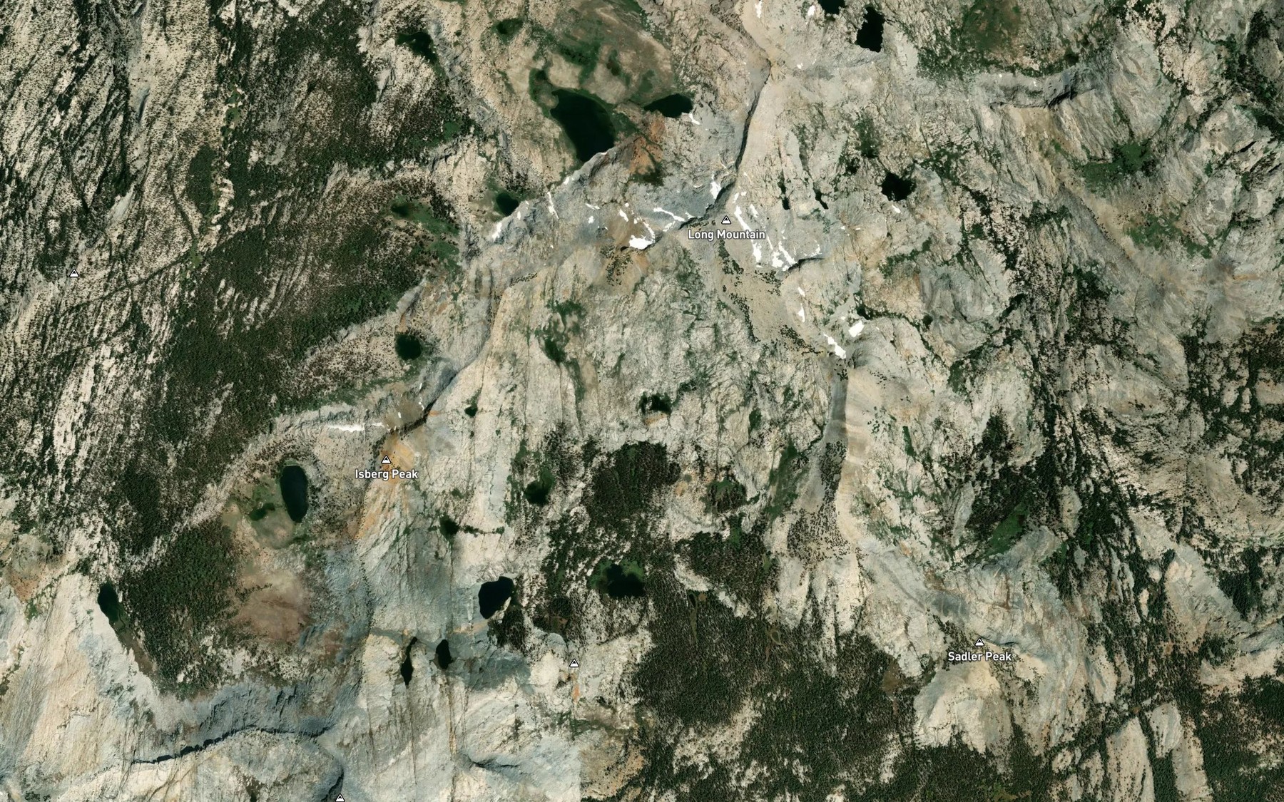 Satellite map of the McGee Lake