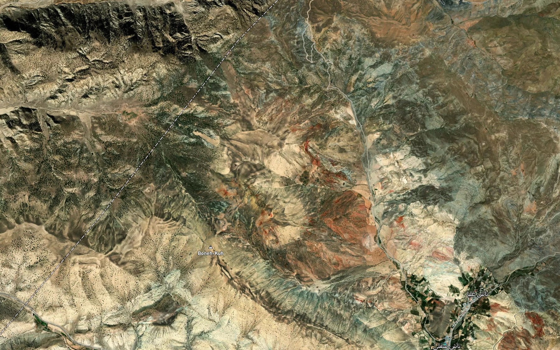 Satellite map of the Cheshmeh-ye Sorkheh