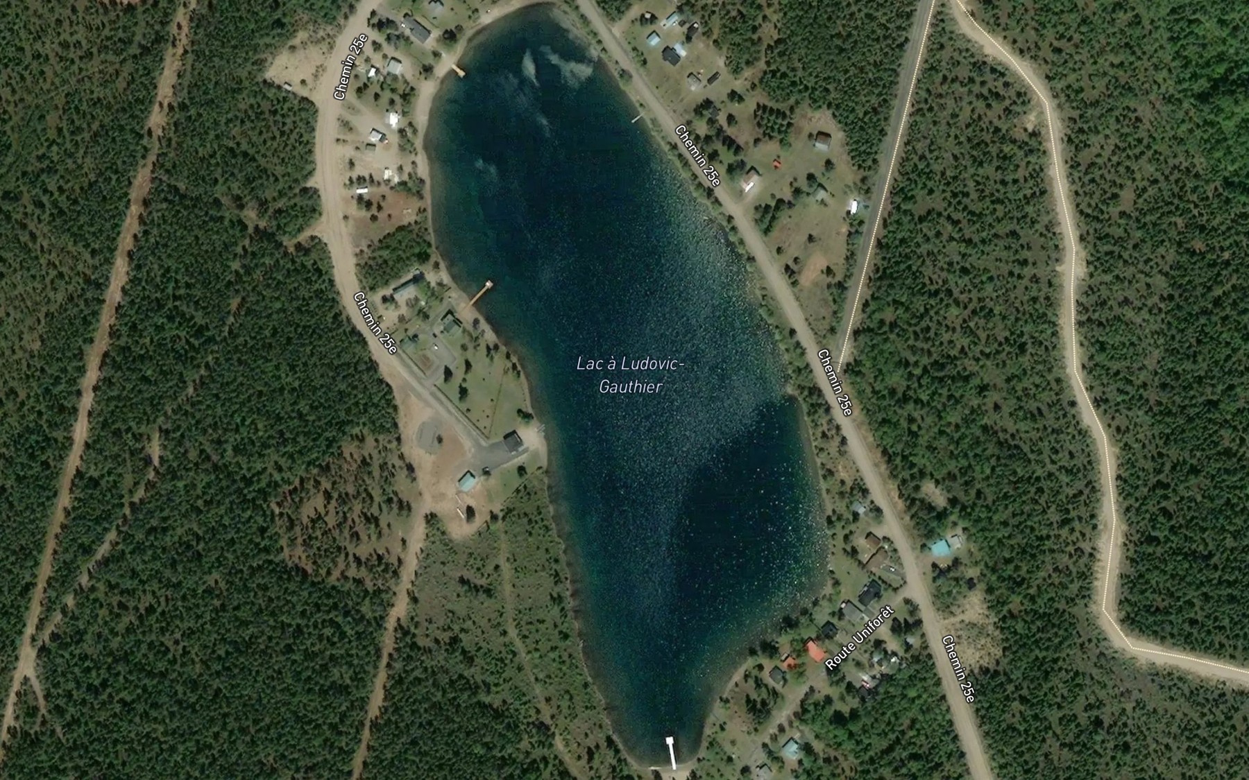Satellite map of the Lac a Ludovic-Gauthier