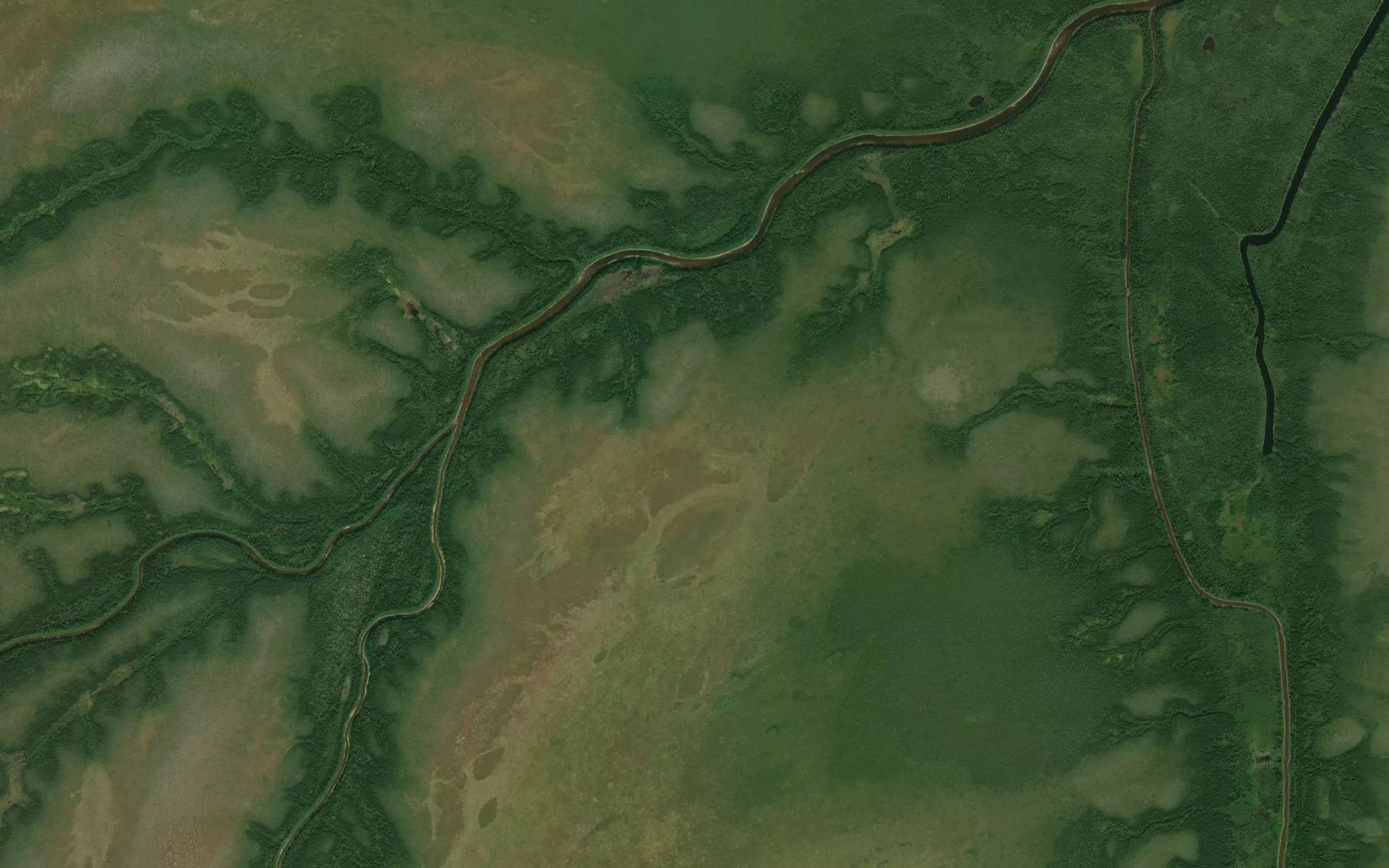 Satellite map of the Poplar River