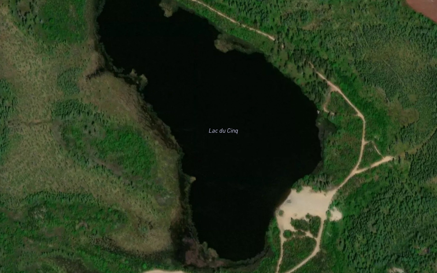 Satellite map of the Lac du Cinq