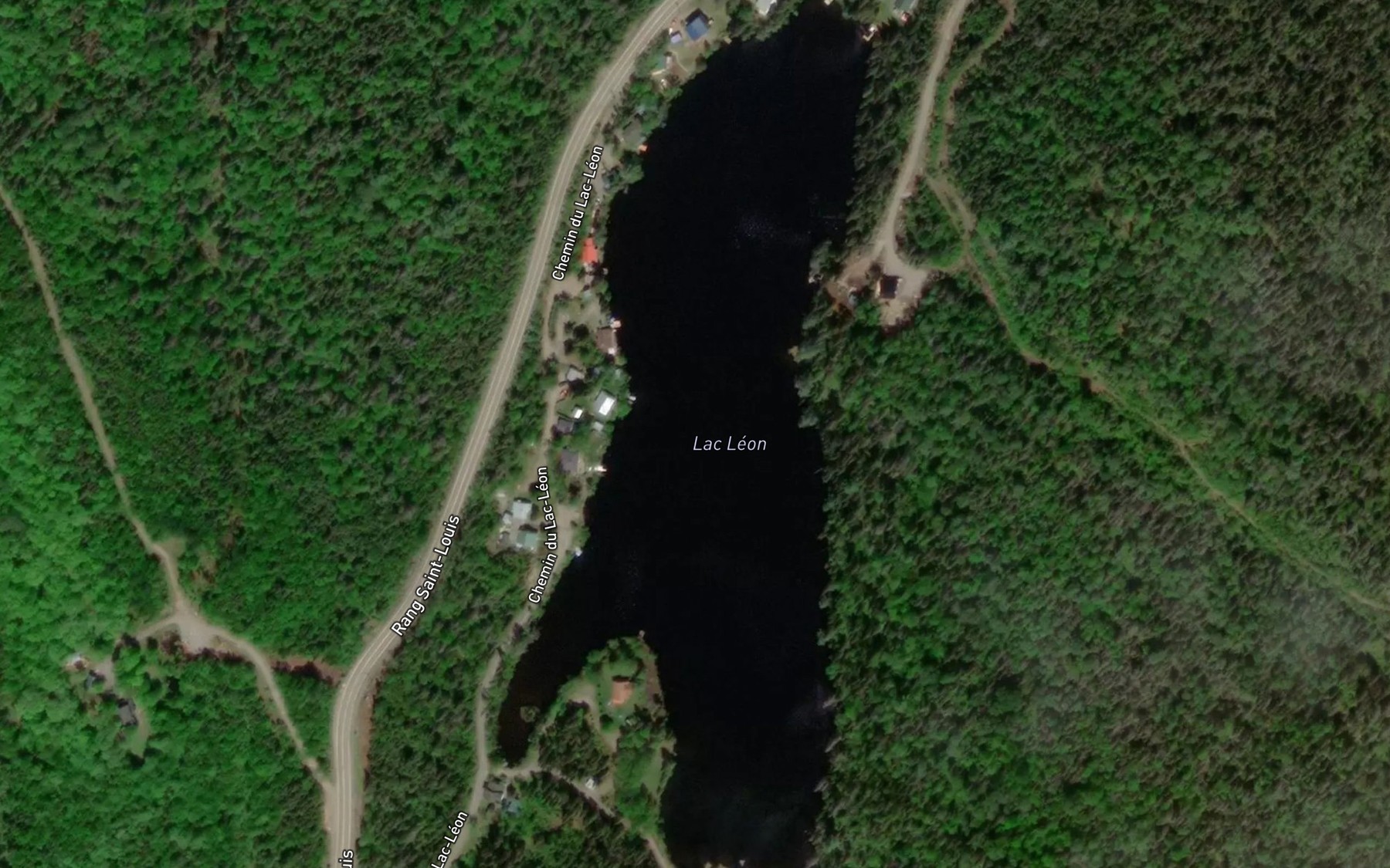 Satellite map of the Lac Leon