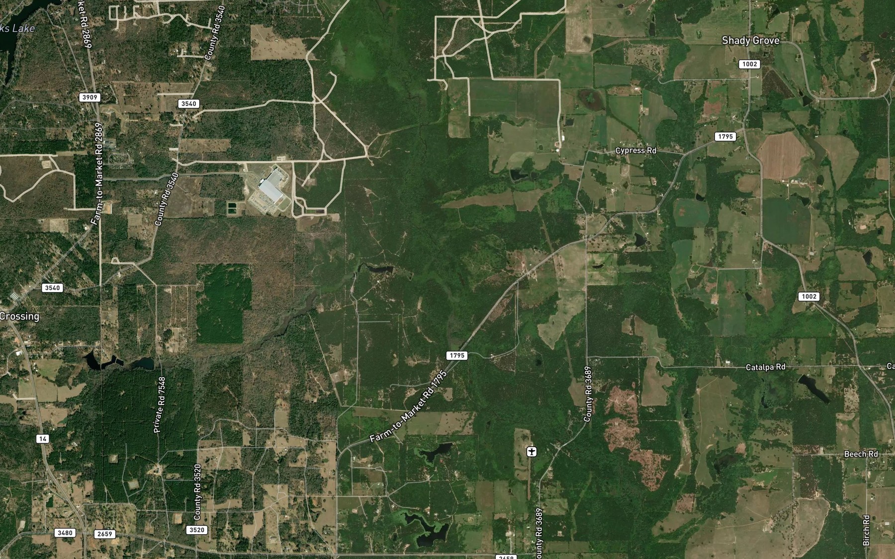 Satellite map of the Peron Branch