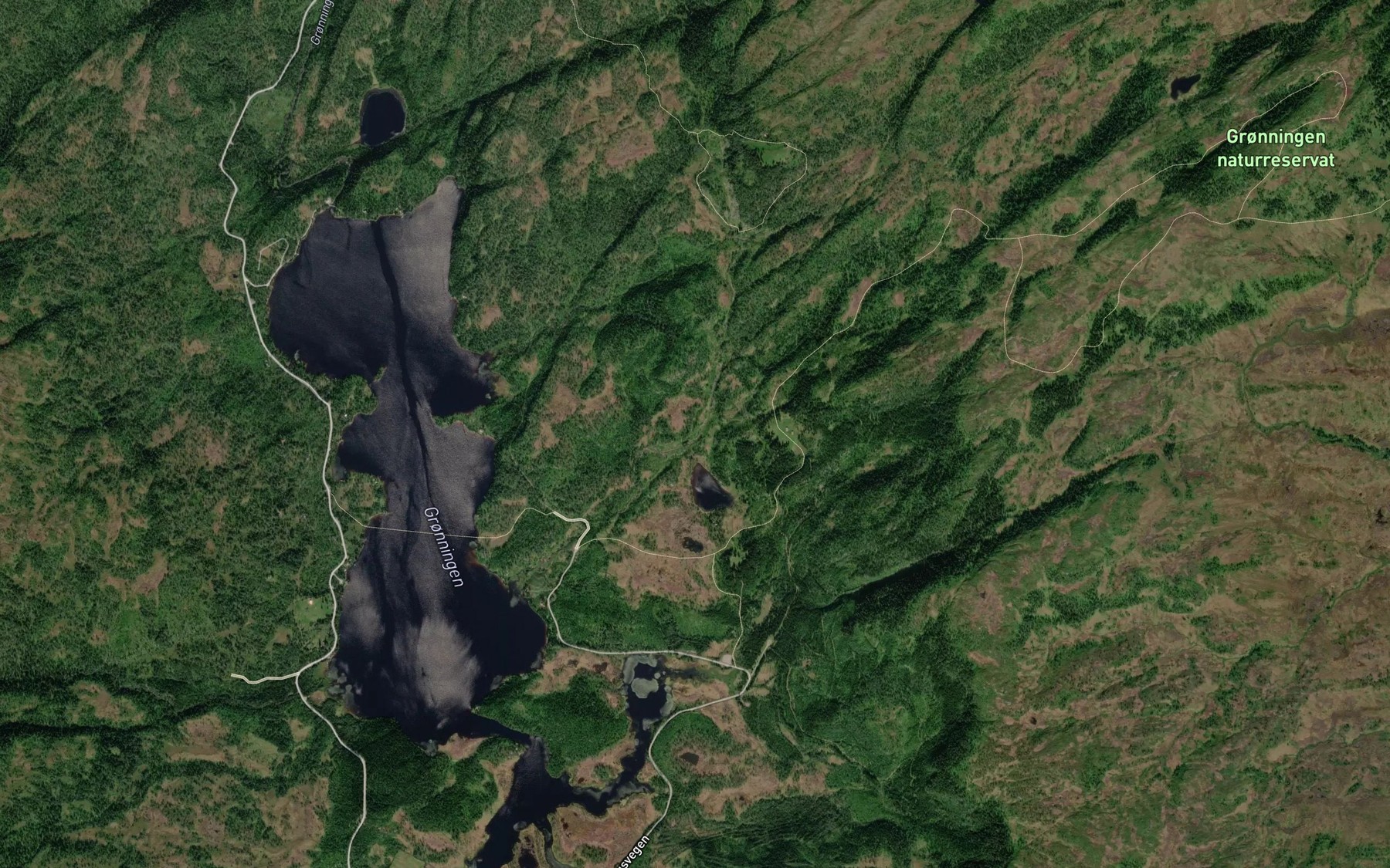 Satellite map of the Skjulbekken
