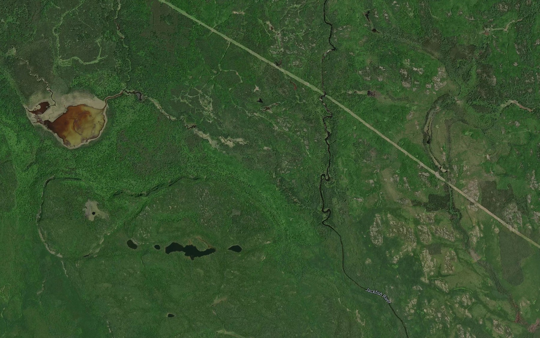 Satellite map of the Limestone Creek