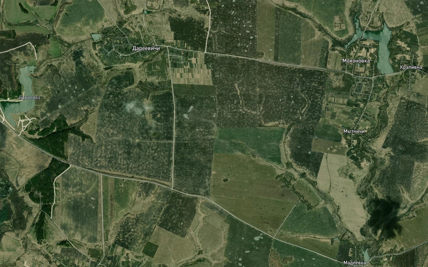 Satellite map of the Ozero Vodyanoye