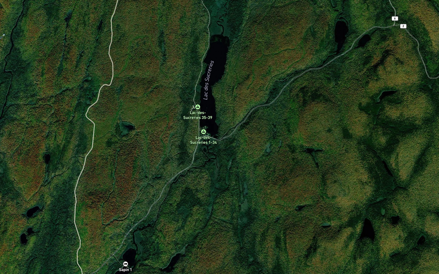 Satellite map of the Riviere Jamet