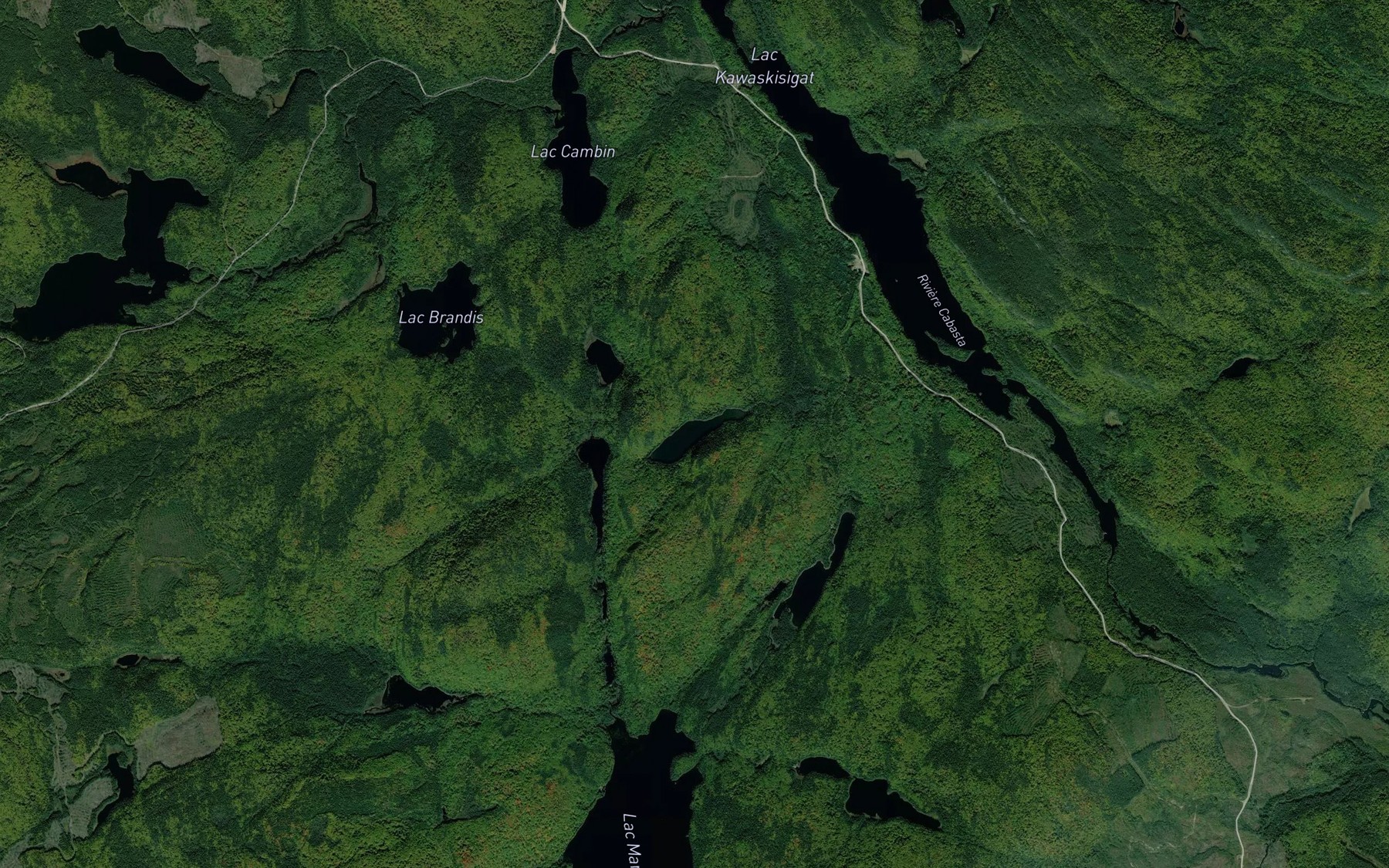 Satellite map of the Lac du Coin