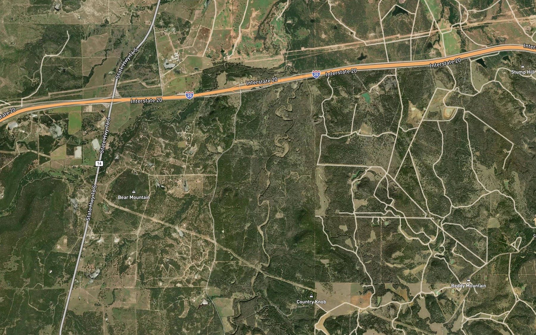 Satellite map of the Jenny Creek