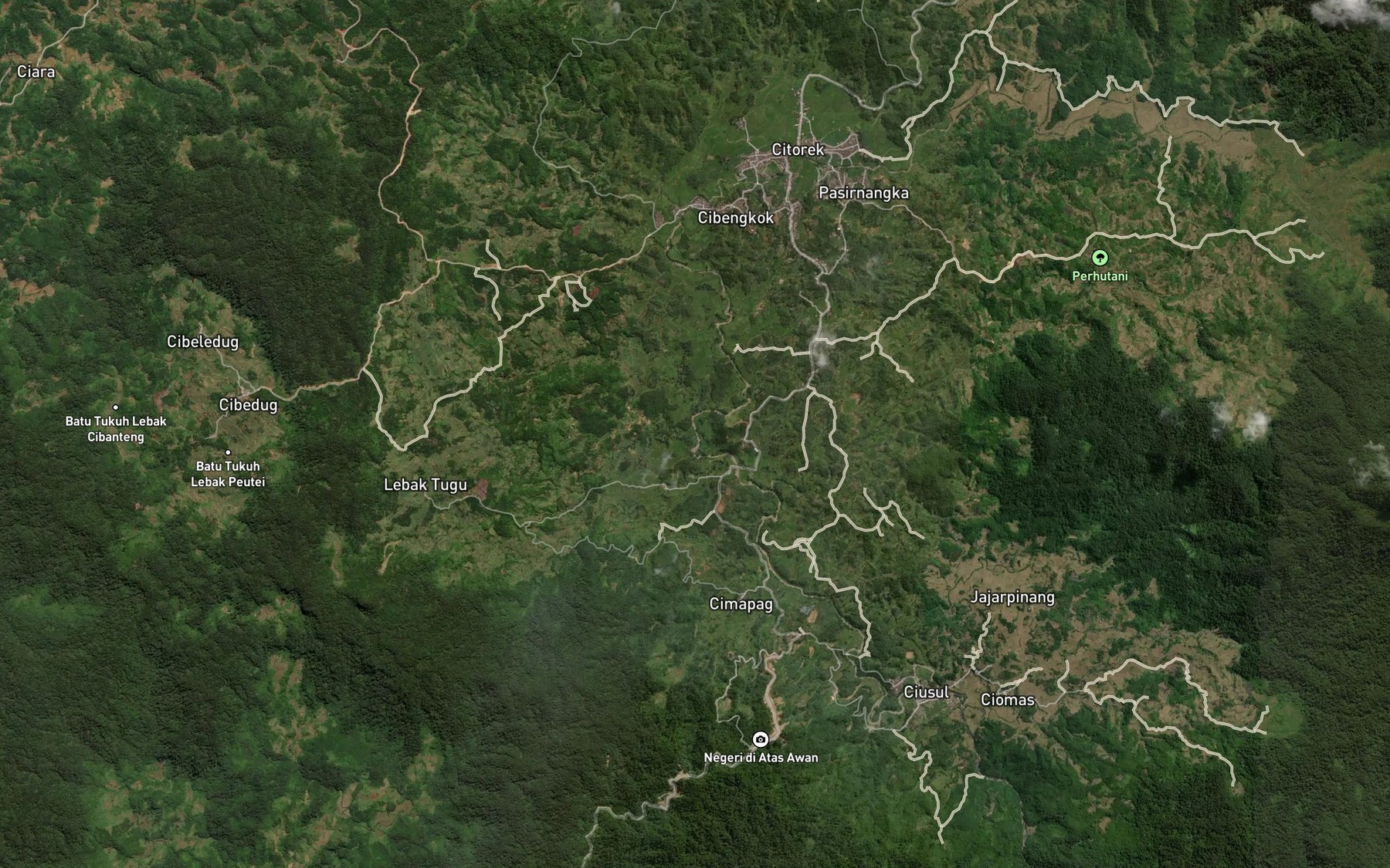 Satellite map of the Ci Beber
