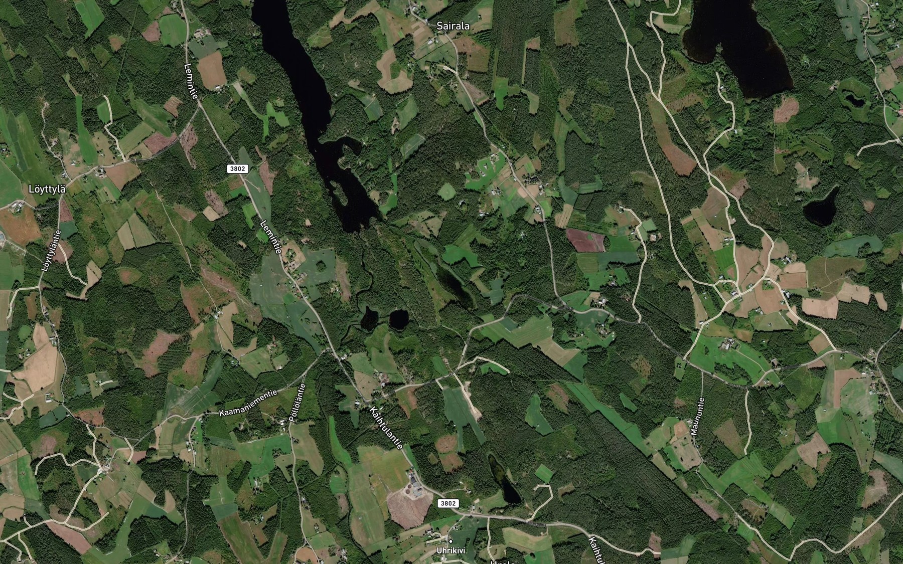 Satellite map of the Hanhilampi