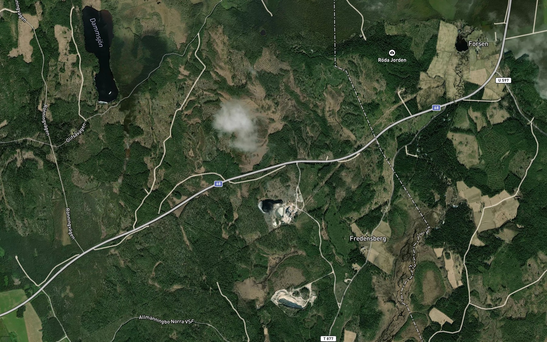 Satellite map of the Klingtjarn