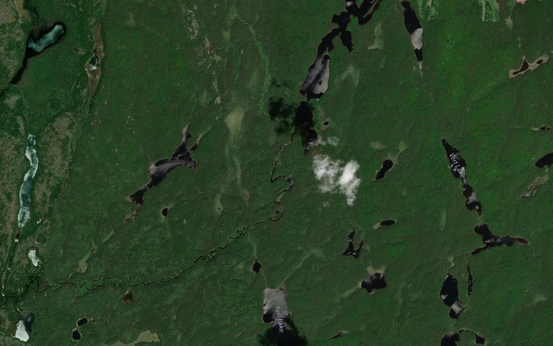Satellite map of the Wasasinka Creek