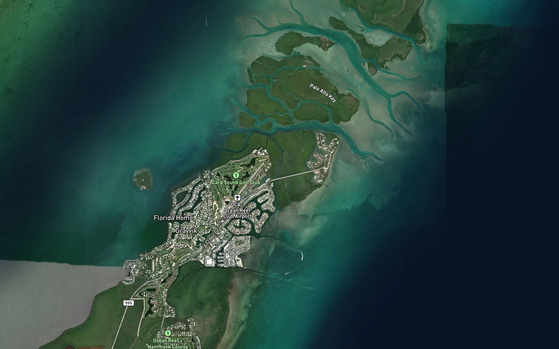 Satellite map of the Pumpkin Creek
