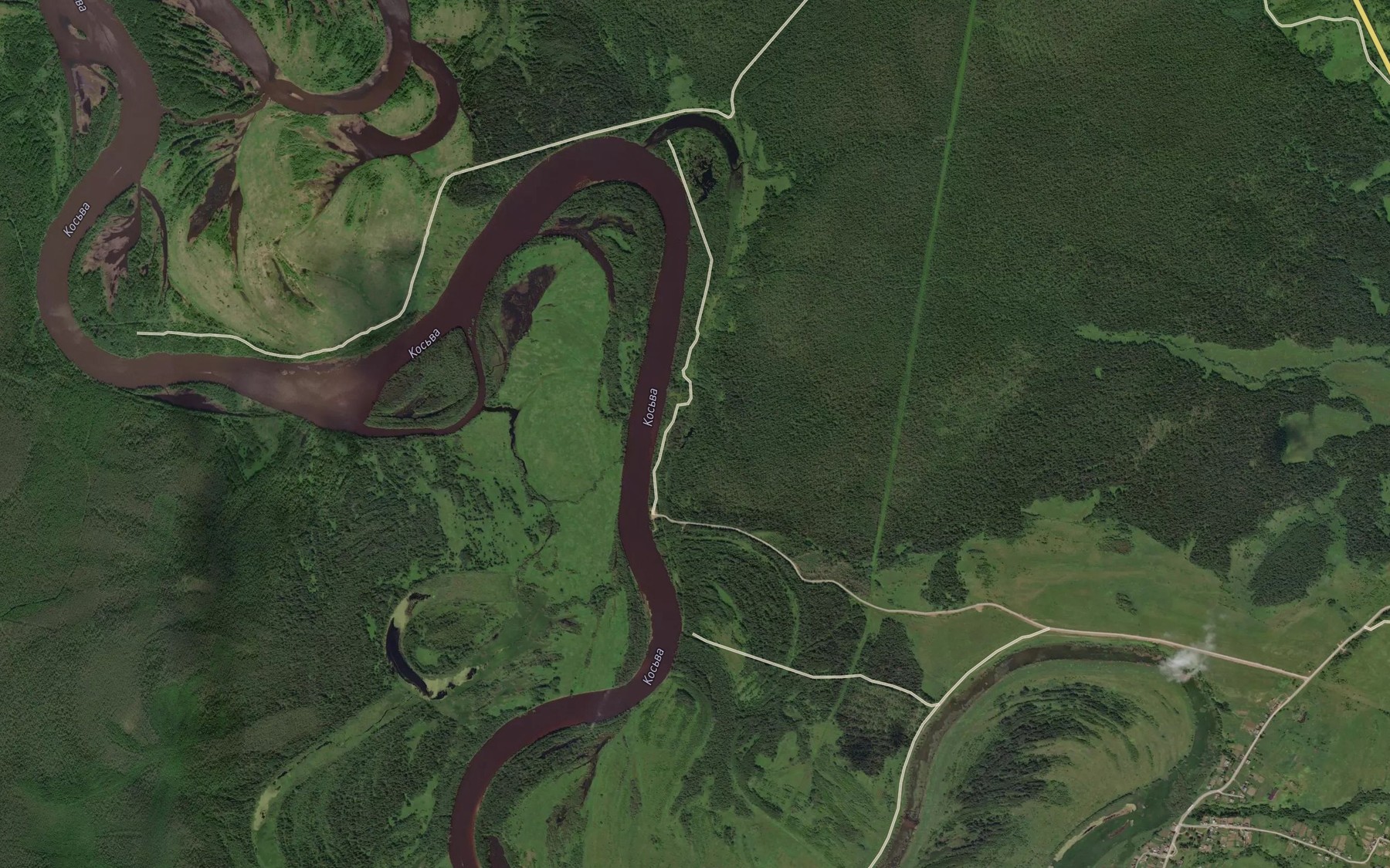 Satellite map of the Gryaznukha