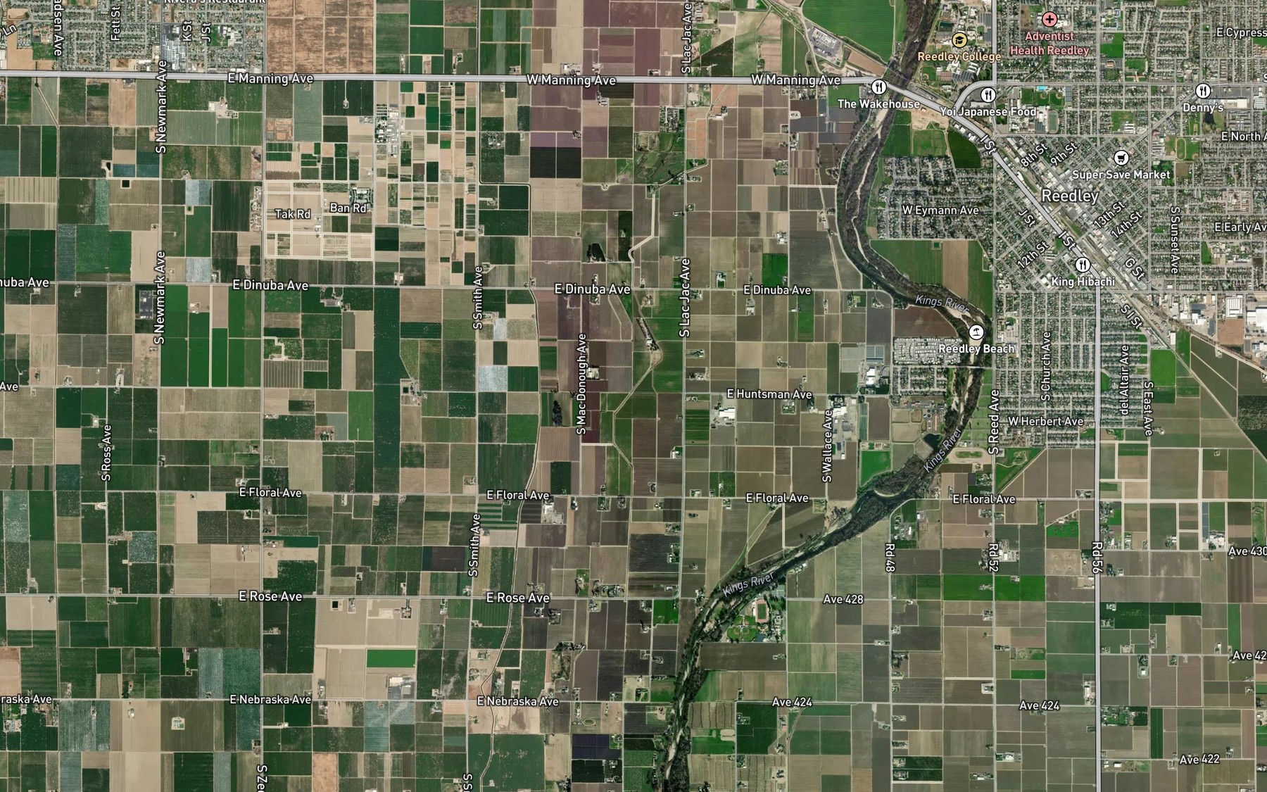 Satellite map of the West Branch Smith Ferry Canal