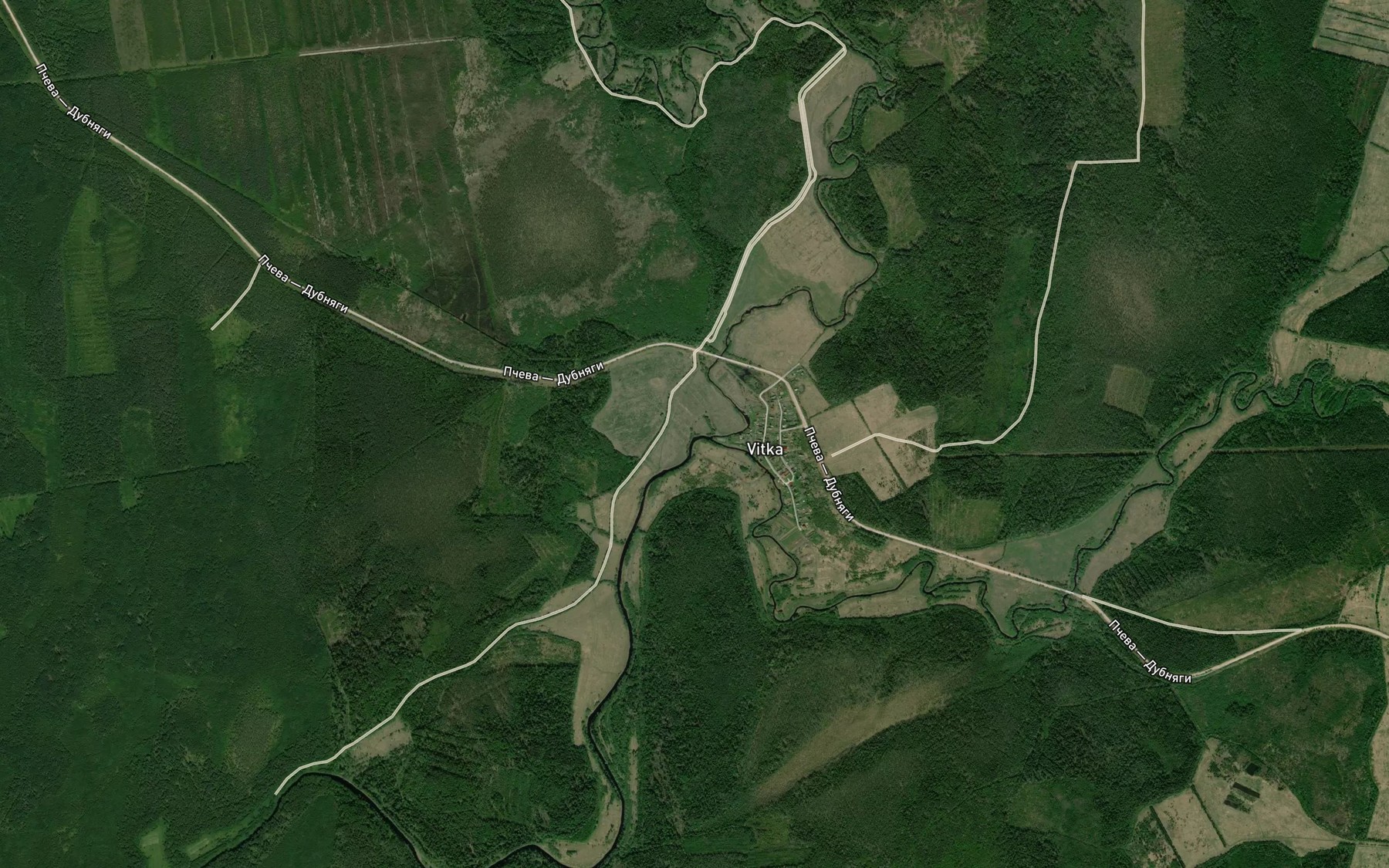 Satellite map of the Zadnevka
