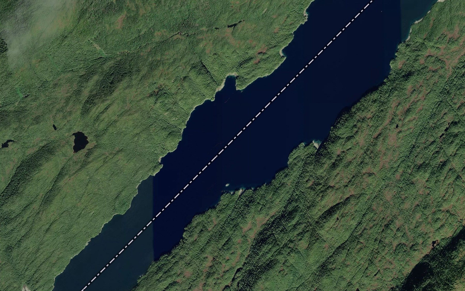 Satellite map of the Pearse Canal