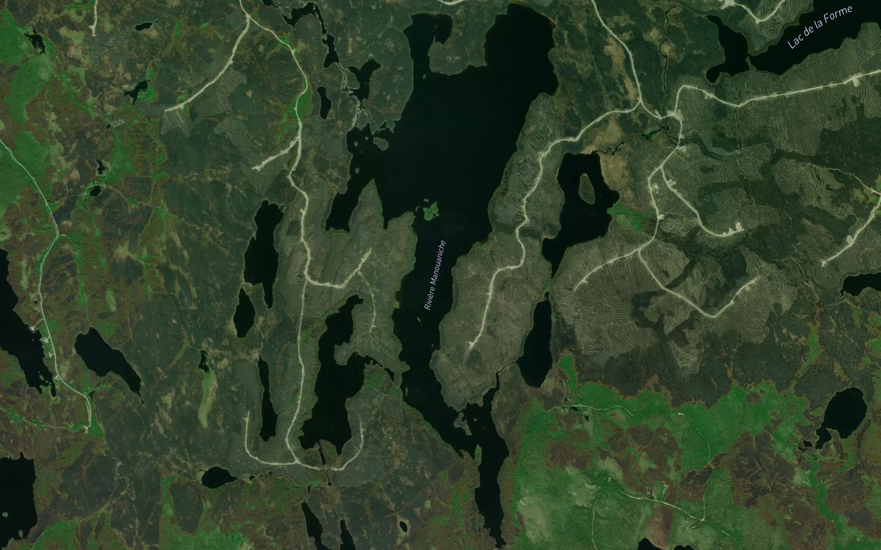 Satellite map of the Lac Meloneze