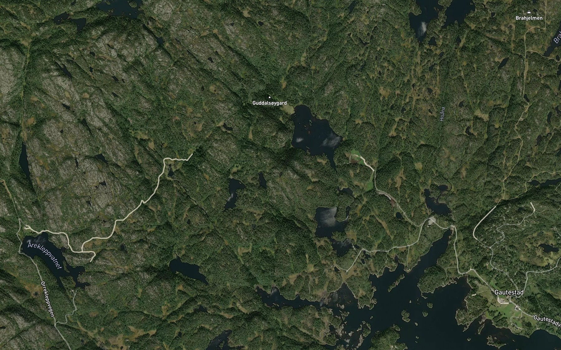 Satellite map of the Geitedalstjonni
