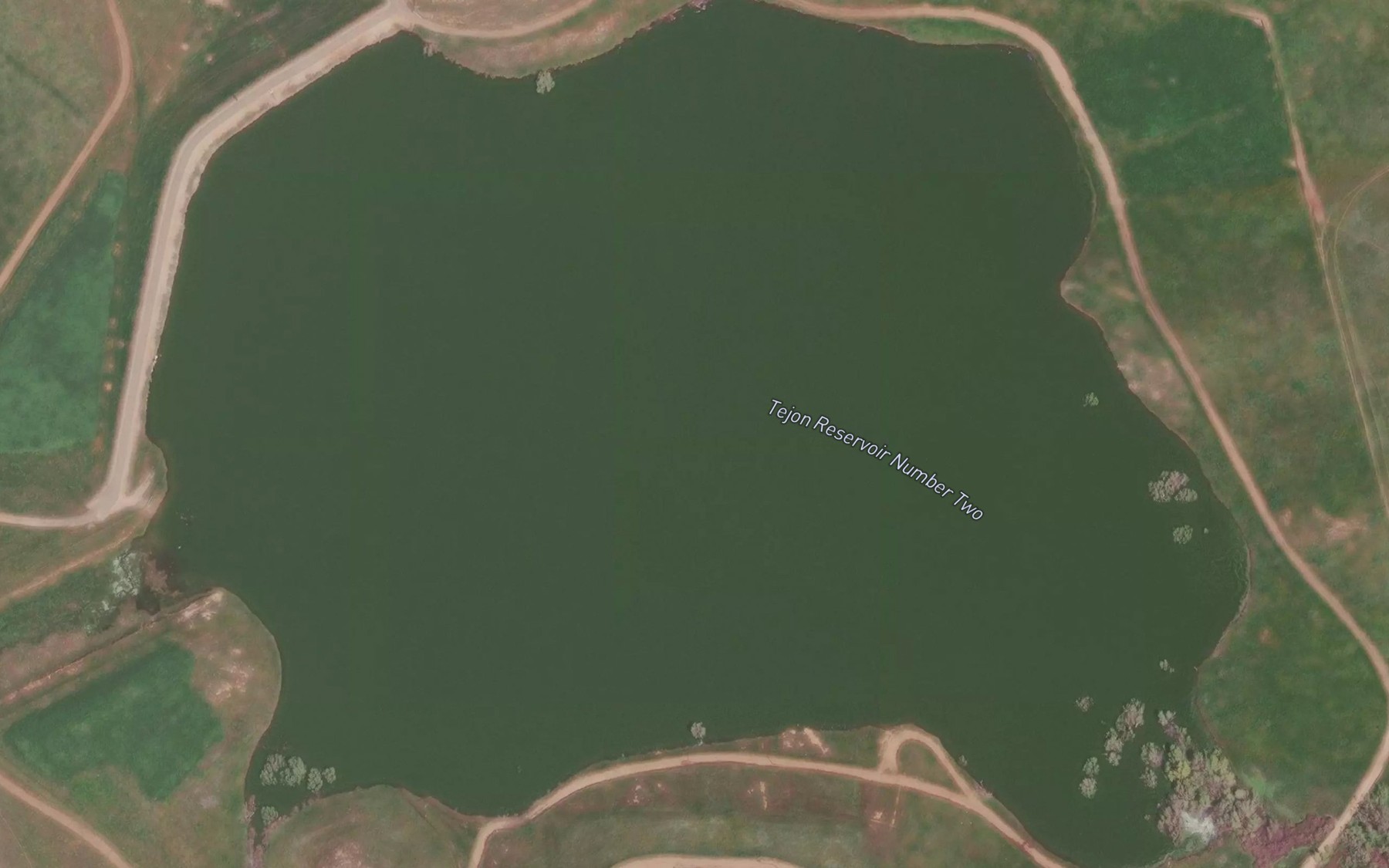 Satellite map of the Tejon Reservoir Number Two