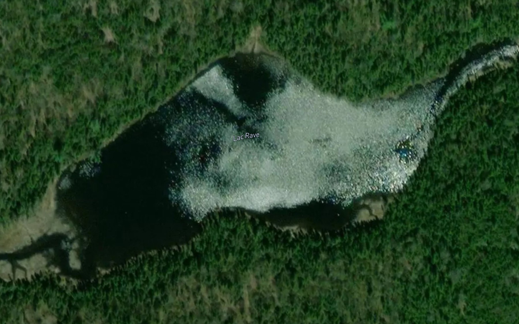 Satellite map of the Lac Rave