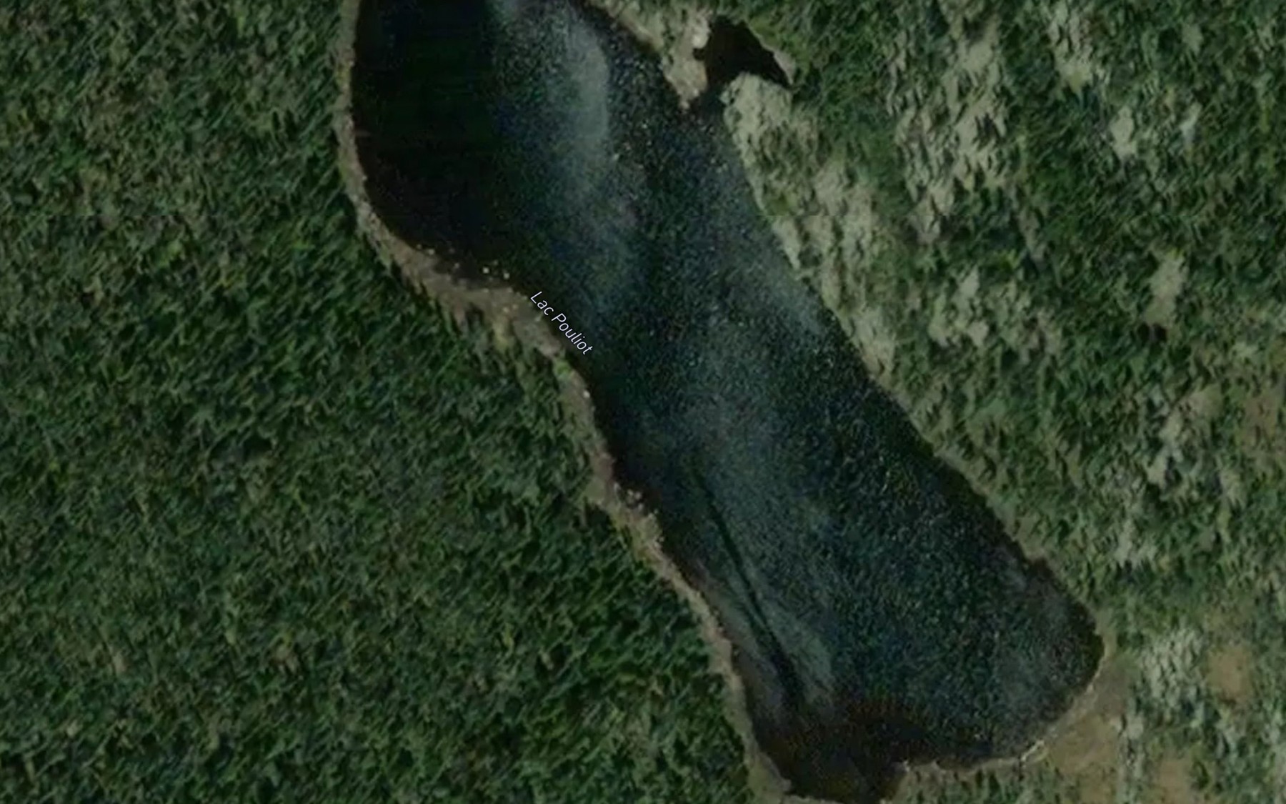Satellite map of the Lac Pouliot