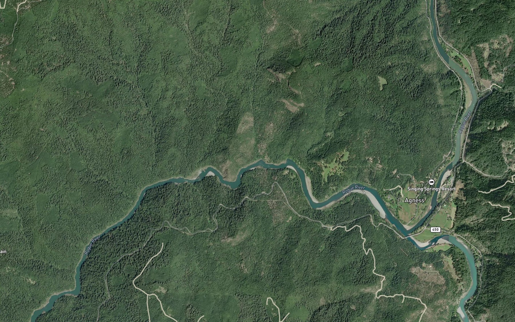 Satellite map of the Smithers Riffle