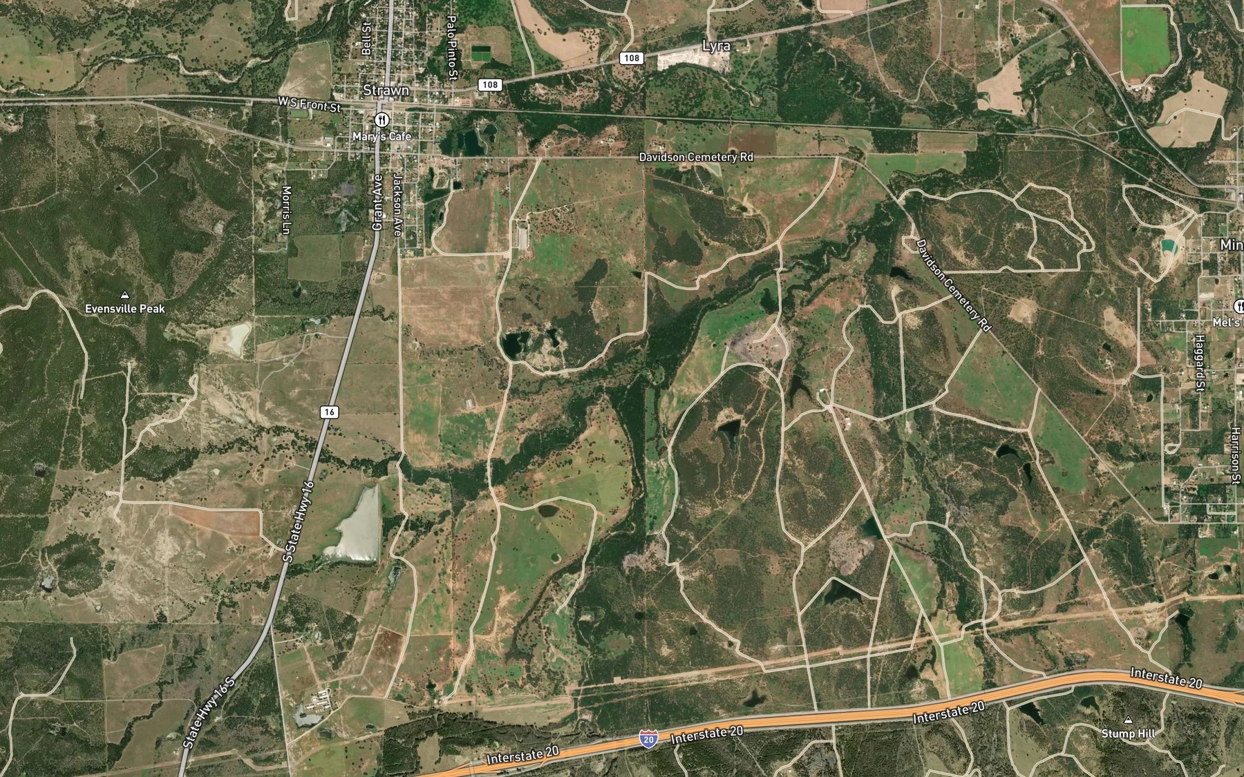 Satellite map of the Edwards Branch