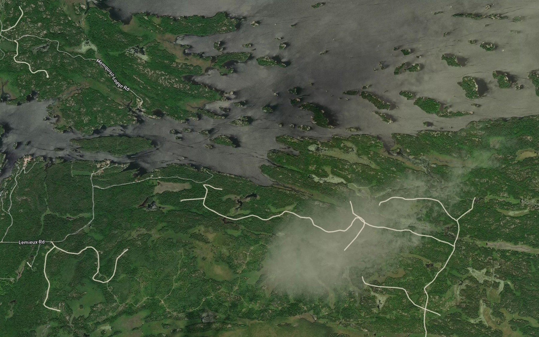 Satellite map of the Rogers Bay