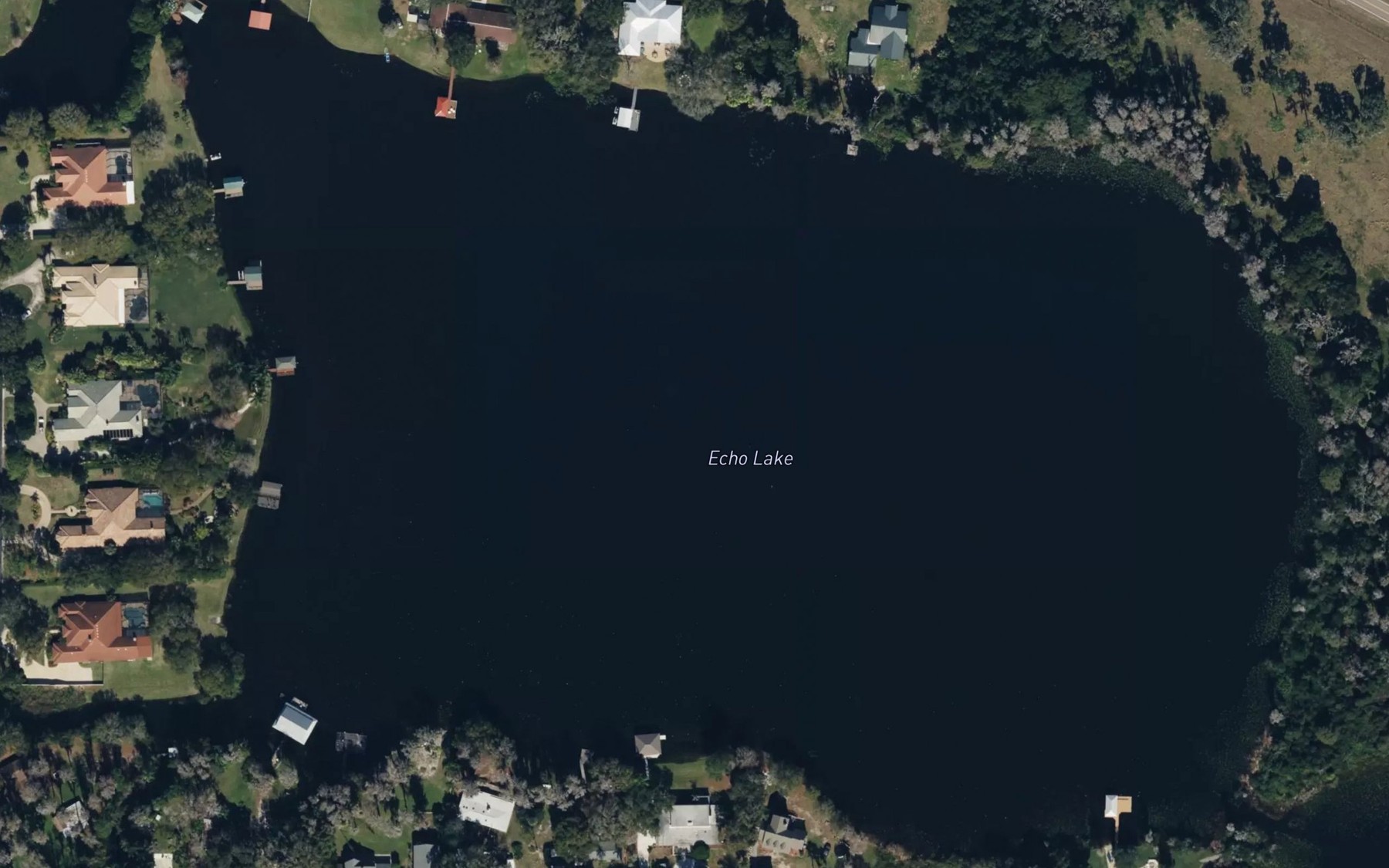 Satellite map of the Echo Lake