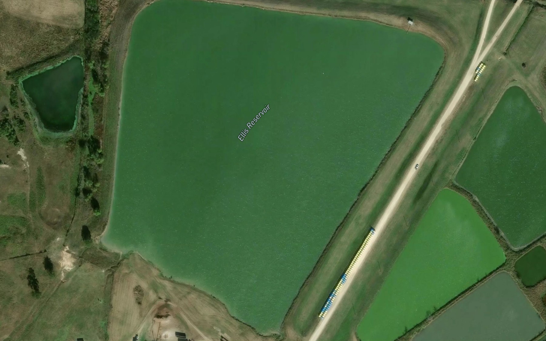 Satellite map of the Ellis Reservoir