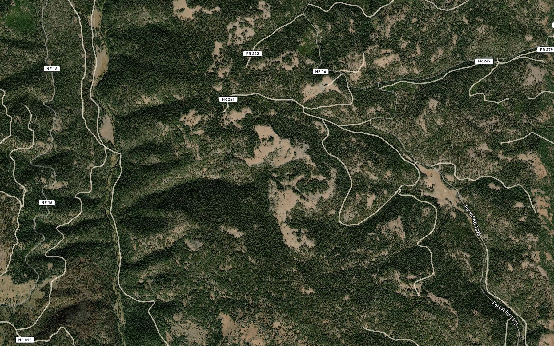Satellite map of the Tub Spring