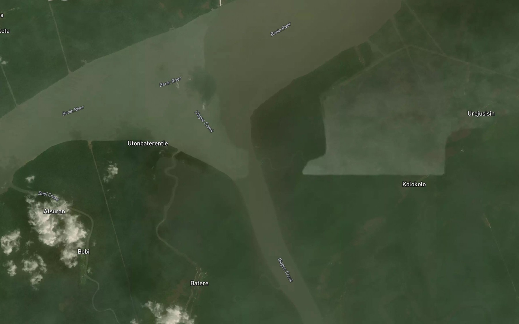 Satellite map of the Kolokolo Creek