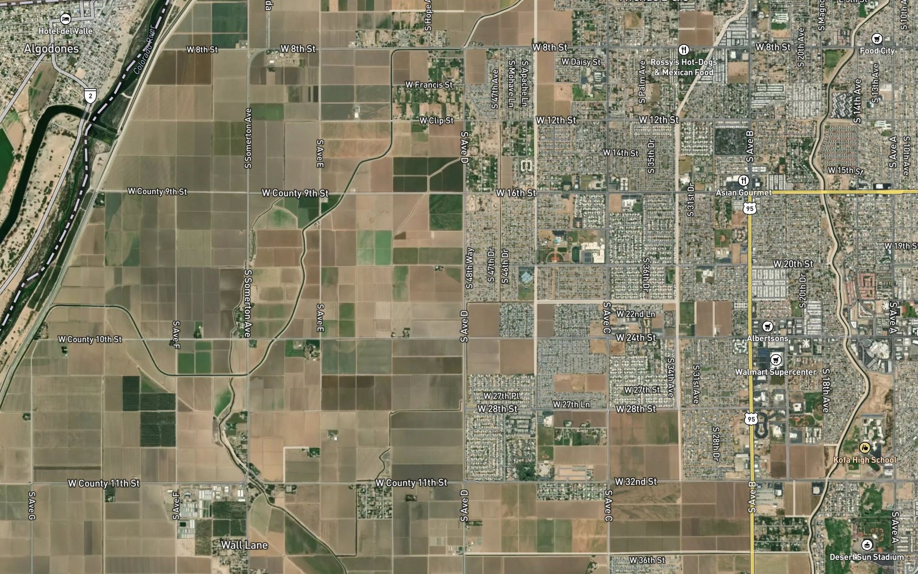 Satellite map of the Greer Lateral