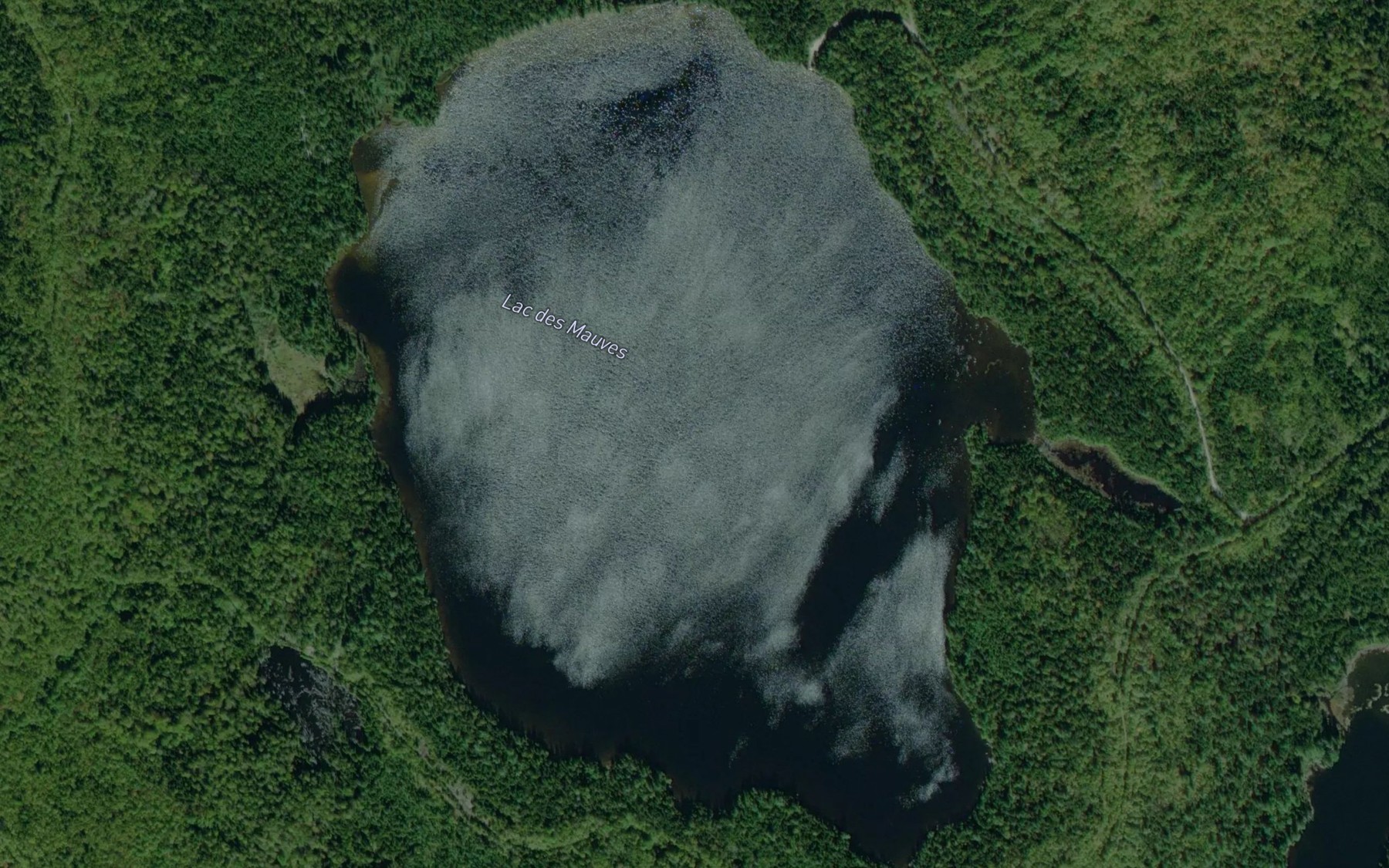 Satellite map of the Lac des Mauves