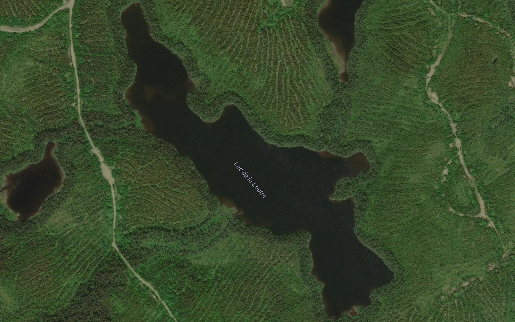 Satellite map of the Lac de la Loutre
